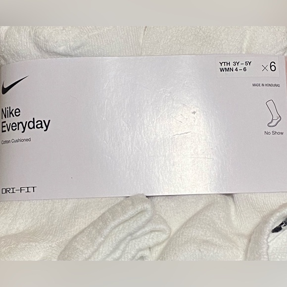 Nike dri-fit Everyday cotton cushioned No Show Ankle socks 6 pair pack - Picture 4 of 16